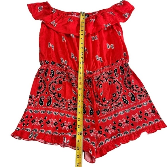 Venus Off Shoulder Romper Tie Front Size Small - Picture 14 of 17